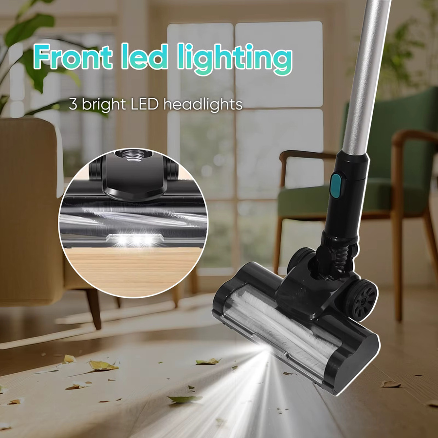 Avehrit 2-in-1 Akku-Staubsauger mit 30kPa Saugkraft und 3800W, Bürstenloser Handstaubsauger mit LED-Licht, 1,5L Staubbehälter und 5-stufiger HEPA-Filtration, kompatibel mit Makita 18V Akku - Bild 2