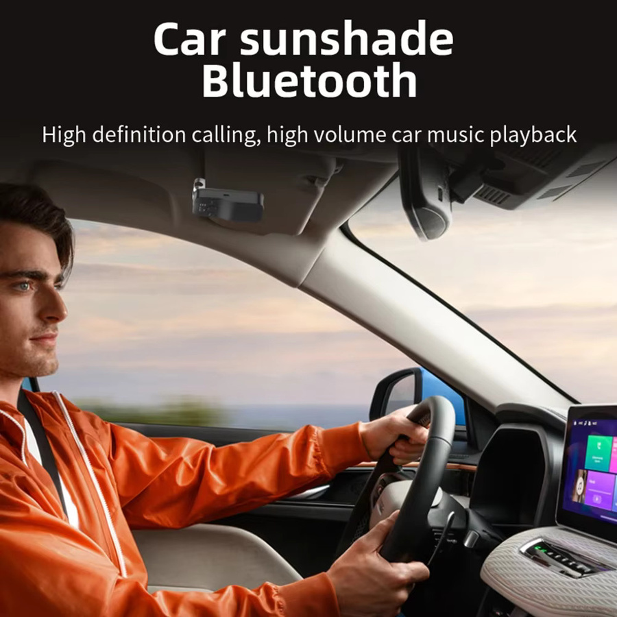 Kebidumei Bluetooth 5.4 Car Kit Freisprecheinrichtung mit Noise Cancelling und MP3 Musik Player in Schwarz - Bild 3