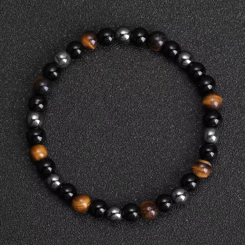 SANSWL Armband, schwarzer Achat, Hämatit, Tigerauge, Unisex - Bild 3