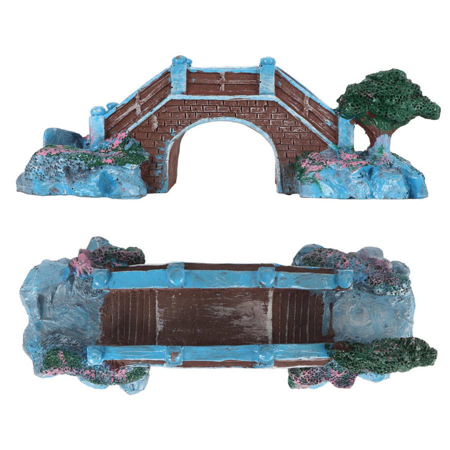 OutsideWorld Aquarium Bogenbrücke aus Harz als dekoratives Ornament zur Landschaftsgestaltung in Multicolor - Bild 4