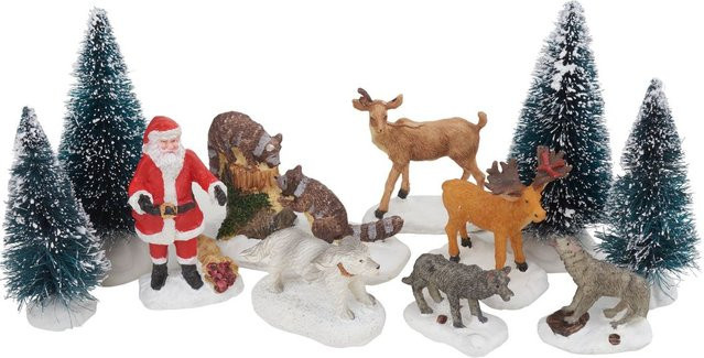 VBS Miniaturen-Set Weihnachten im Wald mit Tieren für die Tischdekoration in Multicolor - Bild 1