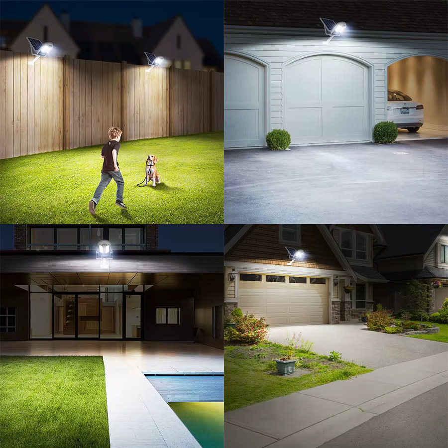 Intelamp Solar-Straßenleuchte mit 12500mAh Akku, großem Solarpanel und zwei 180° Bewegungssensoren, wasserdicht für Garten, Hof und Garage - Bild 6