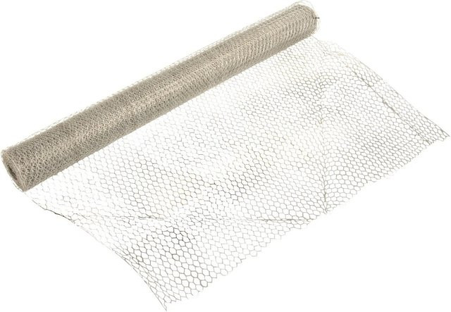 Verzinktes 6-Eck-Geflecht aus Stahl in Silber, Höhe: 0,5 m, Länge: 25 m, Maschenweite: 25 mm, Drahtstärke: 0,8 mm - Bild 1