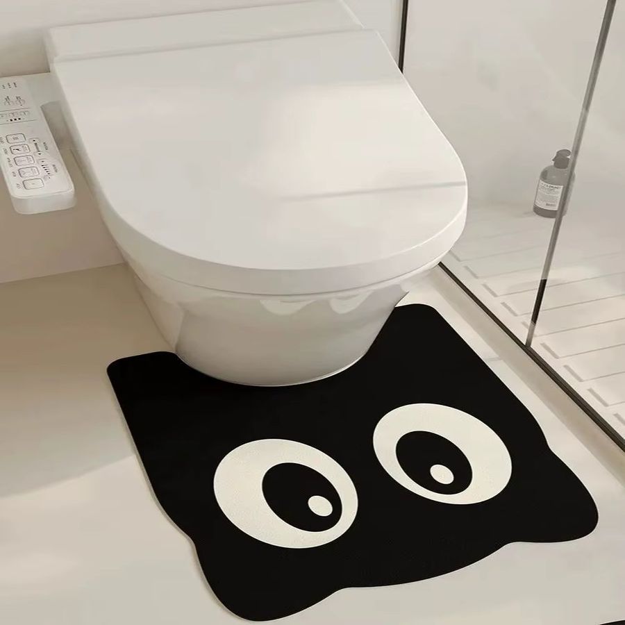 VIKAMA 3-teiliges rutschfestes Badematten-Set mit Katzenklauen-Design inklusive U-förmiger Toilettenmatte für Badewanne und Dusche - Bild 4