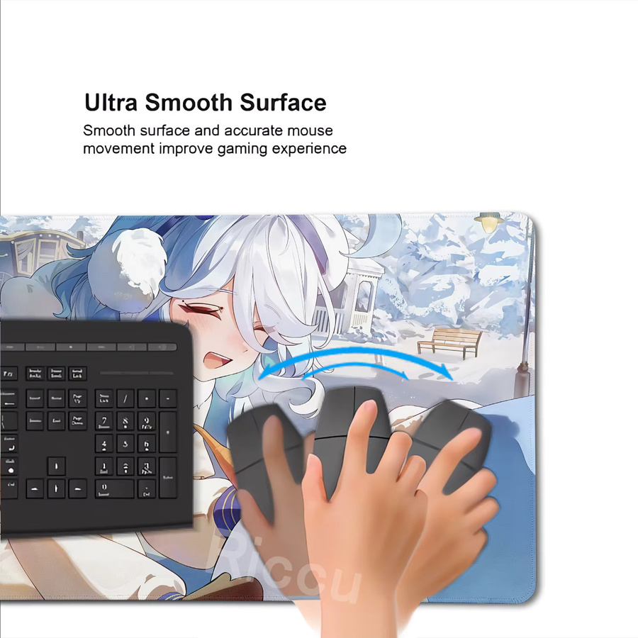 Riccu Genshin Impact Furina Anime Mauspad, rutschfeste Schreibtischunterlage in Multicolour für Gaming und Büro - Bild 3
