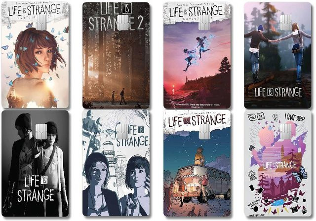 4er Set wasserfeste Anime Aufkleber Life Is Strange 2 Dekoration für Bankkarten und Buspässe in Multicolor - Bild 1