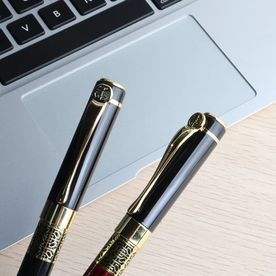 Genkky Gel-Stift aus Metall mit Skulptur-Design in Gold, Schwarz oder Rot - Bild 3