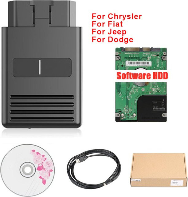 YIQIXIN WiTech MicroPod 2 Auto-Diagnosewerkzeug für Chrysler Dodge Fiat Jeep zur Online-Programmierung V17.04.27 in Schwarz mit USB-Anschluss - Bild 1