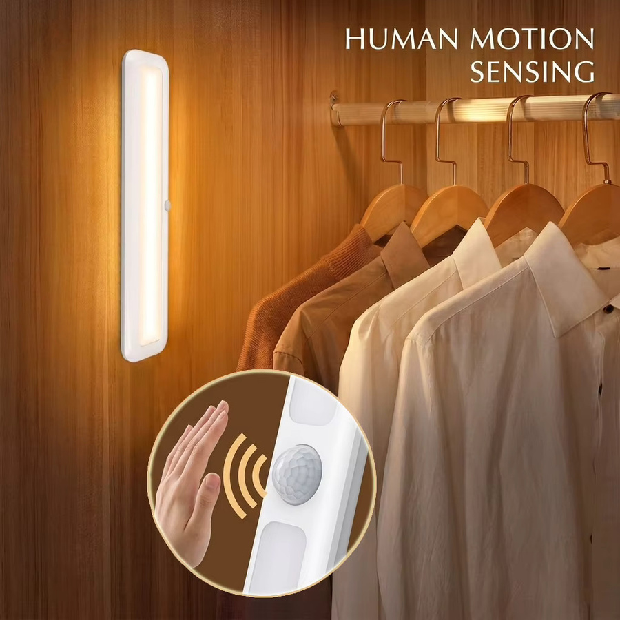 HPH Wiederaufladbare LED-Wandleuchte mit Bewegungssensor in Weiß mit warmweißem Licht für Küche und Schrank - Bild 3