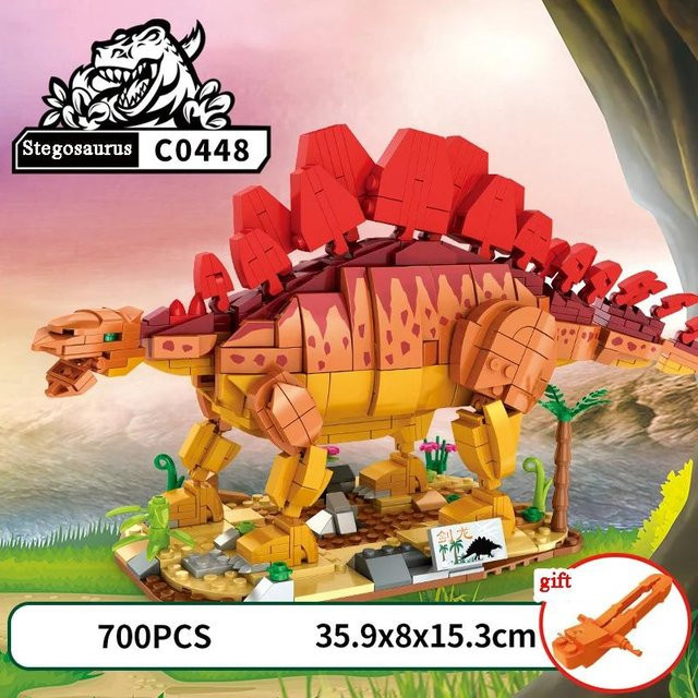 Yiran toy MOC Jurassic Serie Spinosaurus Tyrannosaurus Rex Velociraptor, Bausteine Set, Dinosaurier, ab 6 Jahren - Bild 1