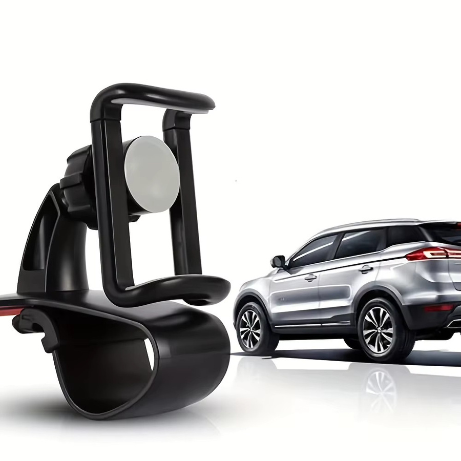 Universelle 360-Grad drehbare Armaturenbrett-Handyhalterung zum Anklemmen für dein Auto, Navigations-Handyständer in Schwarz - Bild 2
