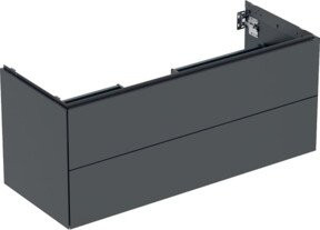 Geberit Waschtischunterschrank One mit 2 Schubladen, Anthrazit Matt, B: 118,4 cm, T: 50,4 cm, H: 47,0 cm - Bild 1