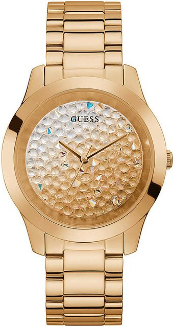 Guess Damenuhr, Quarz, Edelstahl, Silber, Roségold, Diamantbesetzt, 42 mm - Bild 1