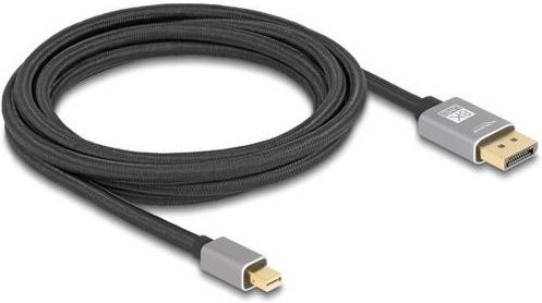 Delock Mini DisplayPort auf DisplayPort Anschlusskabel 8K UHD in Grau, Länge: 3 m - Bild 1