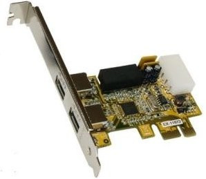 Exsys USB 3.0 PCIe Erweiterungskarte EX-11072 in Silber mit 2 externen und 1 internen Anschluss (USB-A und USB-C) - Bild 1