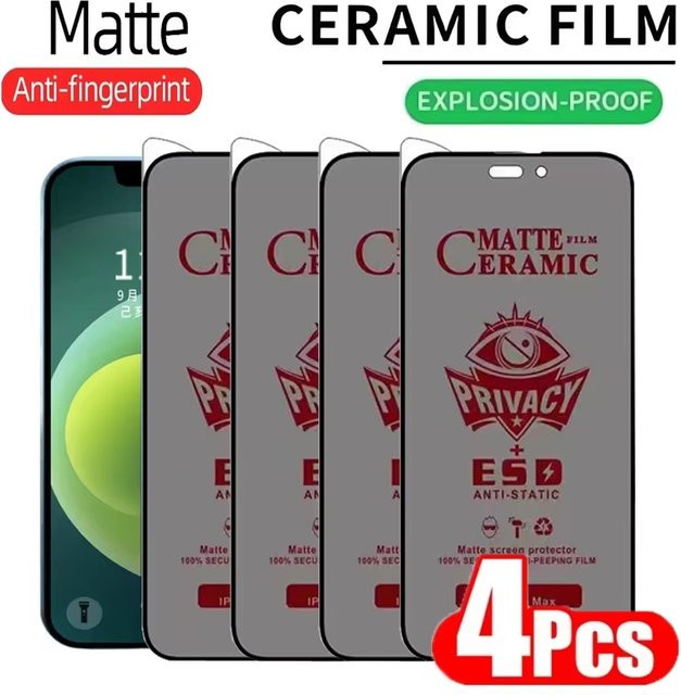 Caynes Anti-Spy Matte Keramik Displayschutzfolie für Samsung Galaxy A57 A56 A37 A32 A05 A16 A07 A15 A17 A13 A55 A54 A73 A50 A36 5G Android - Bild 1