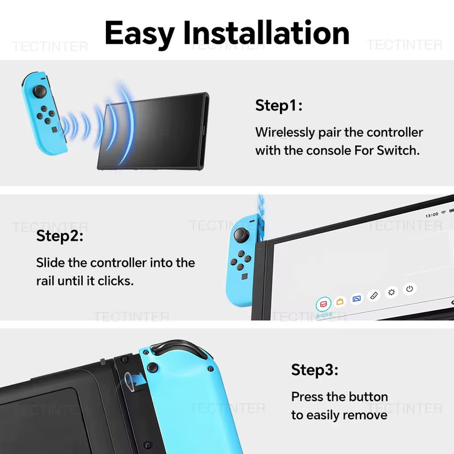 Nintendo Controller-Adapter für Nintendo Switch 1 und OLED zur Verbindung von Gamepads mit der Switch 2 Konsole, Magnetischer Lade-Griff-Konverter, Schwarz - Bild 5