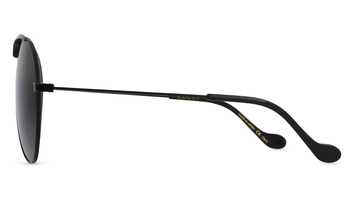 Gucci GG0908S Sonnenbrille Pilot, Vollrand, Metall, Herren, schwarz, grau - Bild 2