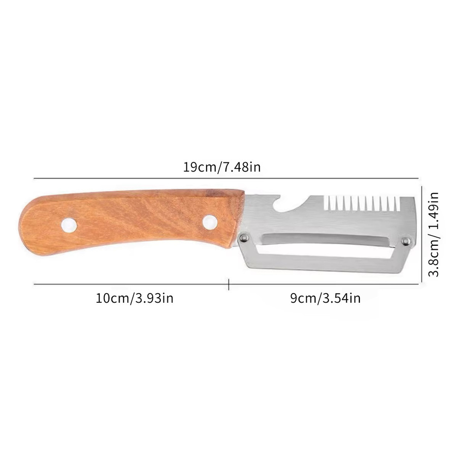 SHENJIU Multifunktionaler 3-in-1 Edelstahl-Schäler als Gemüse- und Obstschneider für die Küche - Bild 6