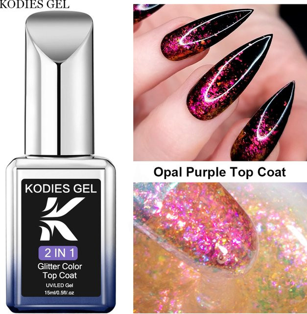 Kodies JX06 Nagelgel Opal Glitter, 15 ml - Bild 1