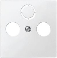 Merten Zentralplatte für Antennendose Typ 297519, Unterputz, Kunststoff, Weiß, Schutzart IP20 - Bild 1