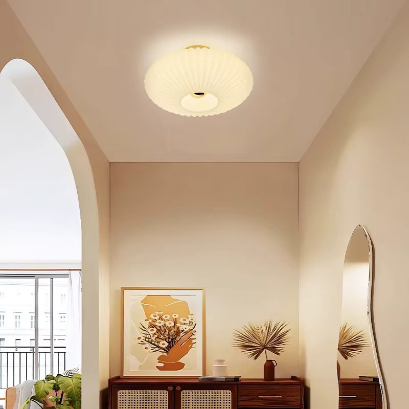 CETANT Nordic Retro Deckenlampe aus Glas in Transparent mit Gold/Messing für Wohnzimmer, Schlafzimmer und Flur - Bild 1