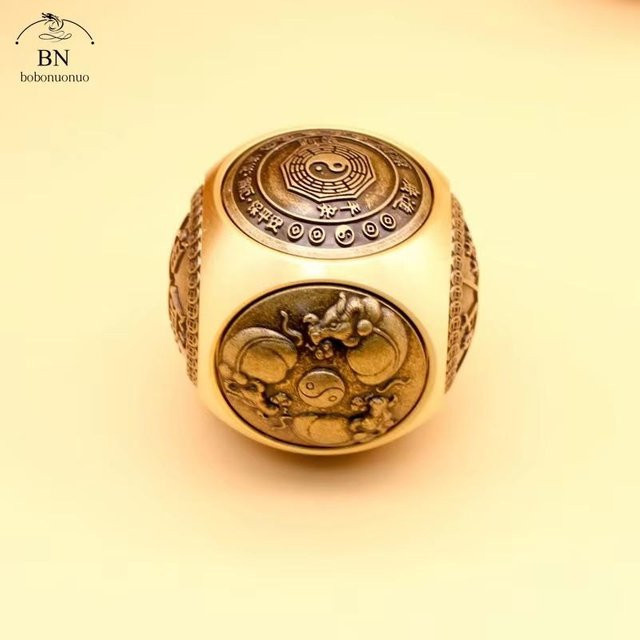 Yiran Furniture Sechsgesichtiger Fidget Spinner EDC-Kupfer-Stressabbau-Würfel - Bild 1