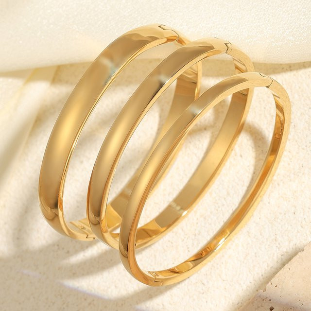 ZAKOL Armband Armreif Edelstahl, Gold, Herren - Bild 1