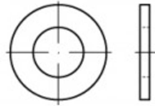 TOOLCRAFT Unterlegscheibe aus Stahl galvanisch verzinkt, 100 Stück, Innendurchmesser: 7,4 mm, Außendurchmesser: 14 mm - Bild 1