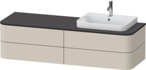 Duravit Waschtischunterschrank Happy D.2 Plus, Farbe Beige, Tau matt, B/T/H: 160 x 40,8 x 55 cm - Bild 1