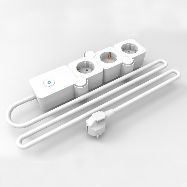 Powertec Electric 3-fach-Winkelsteckdose in Weiß - Bild 1