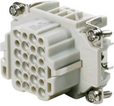 Weidmüller Buchseneinsatz RockStar HDC HDD 24 + PE Crimpen in Weiß - Bild 1