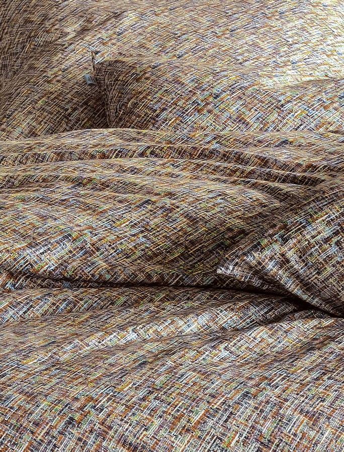 Irisette Mink Flausch Cotton Bettwäsche Weboptik Kupfer Terra B/H: 155 x 220 cm mit Kissenbezug 80 x 80 cm - Bild 1