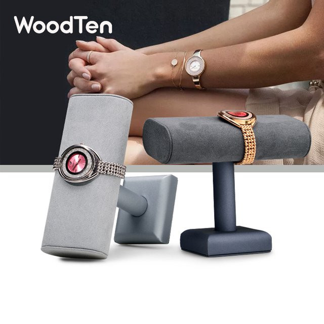 WoodTen Uhrenständer, Leder, Dark Grey, Unisex - Bild 1