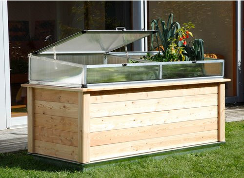 KGT Frühbeet Aufsatz Woody 210 aus Aluminium und Polycarbonat, silberfarben, B/T/H: 207 x 91 x 31 cm - Bild 5