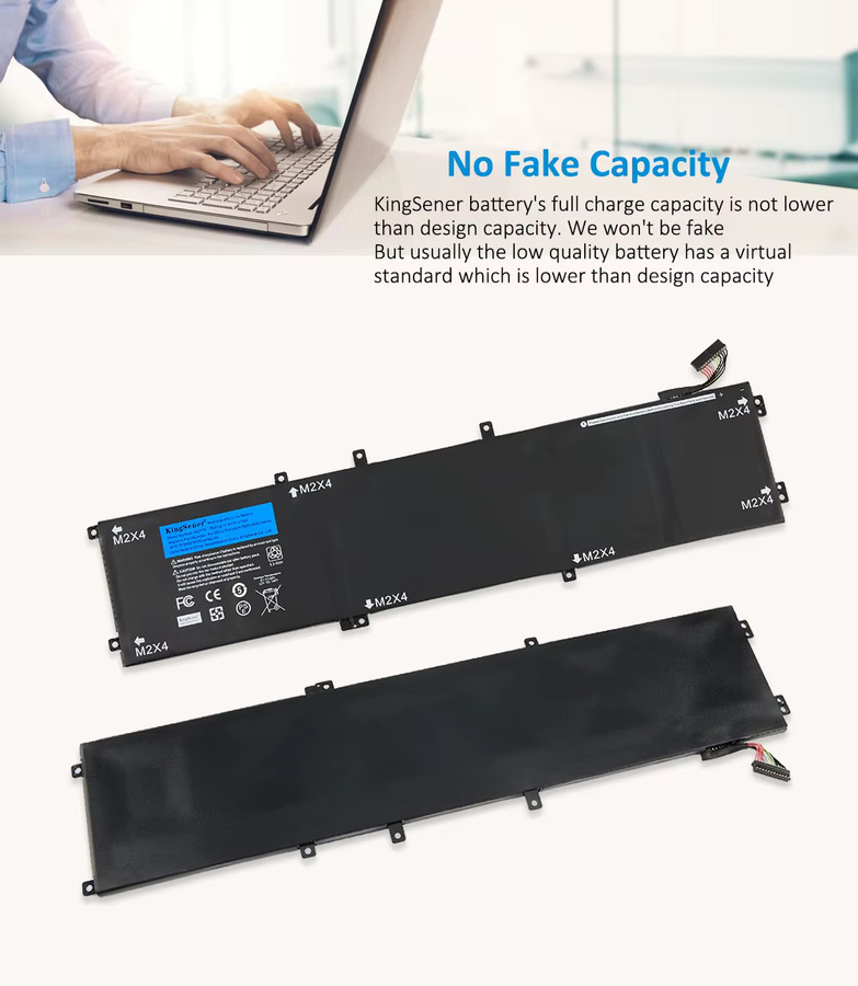 KingSener Laptop Batterie 11,4 V 97Wh in Schwarz für DELL XPS 15 9570 9560 7590 und DELL Precision 5520 5530 Serie H5H20 - Bild 2