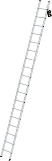 PROREGAL Sprossen-Anlegeleiter ohne Traverse in Silber mit 18 Sprossen - Bild 1
