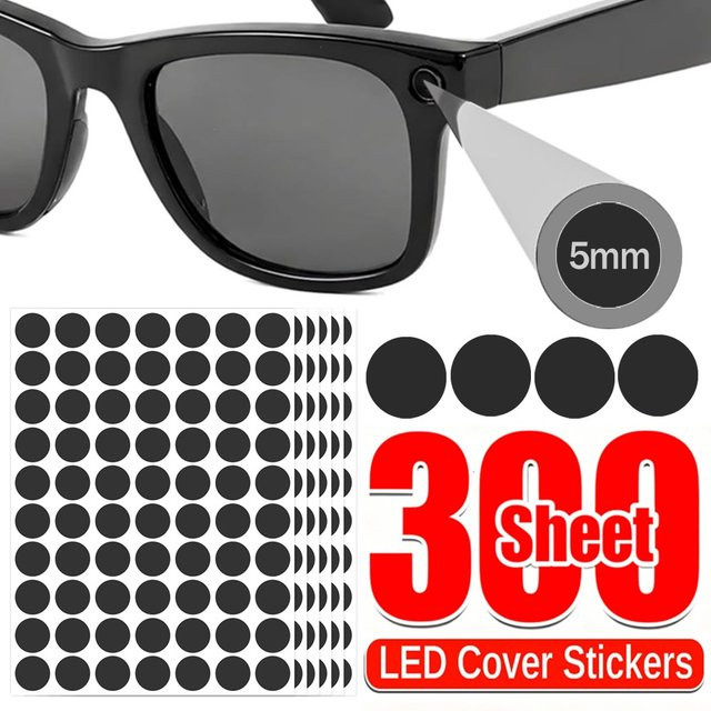 BAPPSUS Lichtblockierende Aufkleber, 100-300 Stück, Schwarz, 5mm - Bild 1