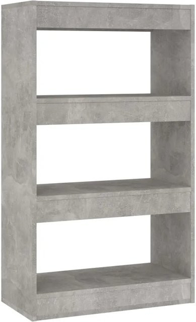 vidaXL Bücherregal und Raumteiler in Betongrau aus Holzwerkstoff, B/T/H: 60 x 30 x 103 cm - Bild 1