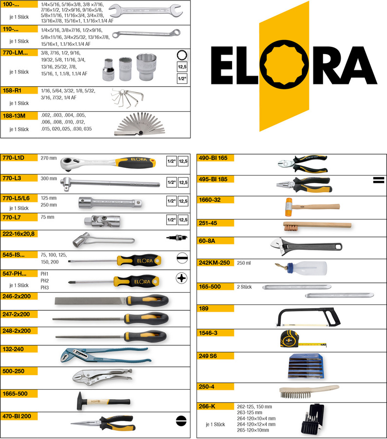 Elora Werkzeugsortiment 88-teilig ELORA-WS-2A in Multicolour - Bild 1