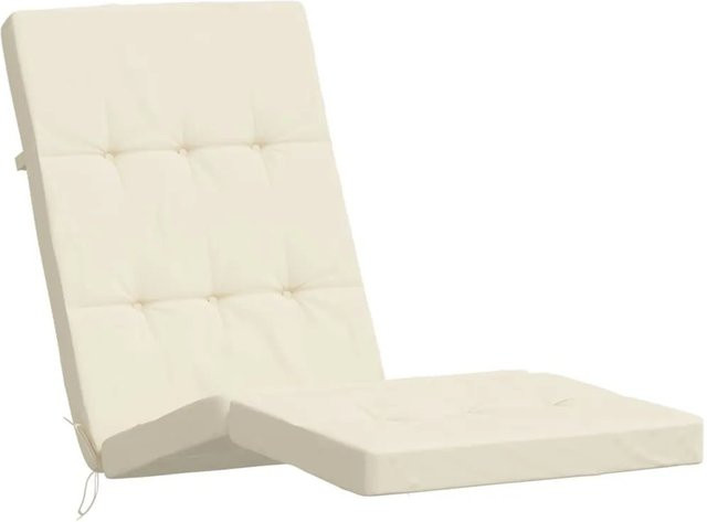 2er-Set vidaXL Liegestuhl-Auflagen aus wasserabweisendem Oxford-Gewebe in Beige - Bild 1