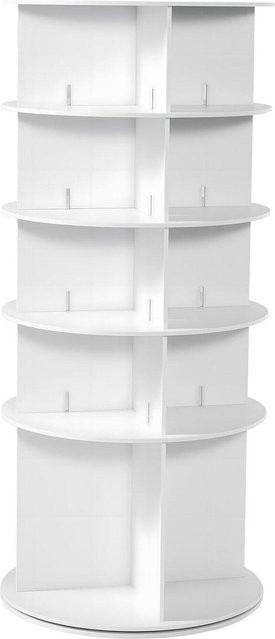 Buying Solutions MB 5-stufiger rotierender Schuhregal-Turm in Weiß mit minimalistischem Design für Schlafzimmer, Wohnzimmer und Eingangsbereich - Bild 1