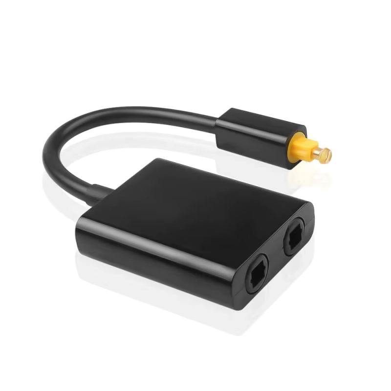Kebidu 2-Wege-Toslink-Splitter für optische Audiokabel SPDIF, 2 Eingänge auf 1 Ausgang, Schwarz - Bild 5