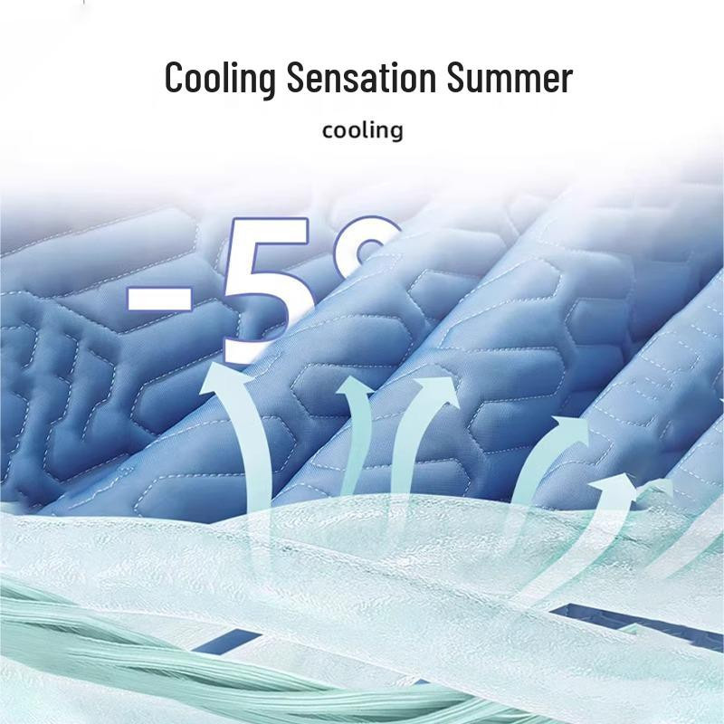 Sommer-EisSeide Kühlmatten-Set aus Latex, dreiteiliges weiches Kühlpad für Studentenbetten, Mehrfarbig, B/T: 60 x 120 cm - Bild 2