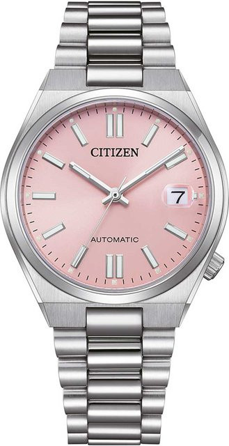 Citizen Armbanduhr Tsuyosa, Automatik, Edelstahl, Pink, 37 mm, Damen - Bild 1