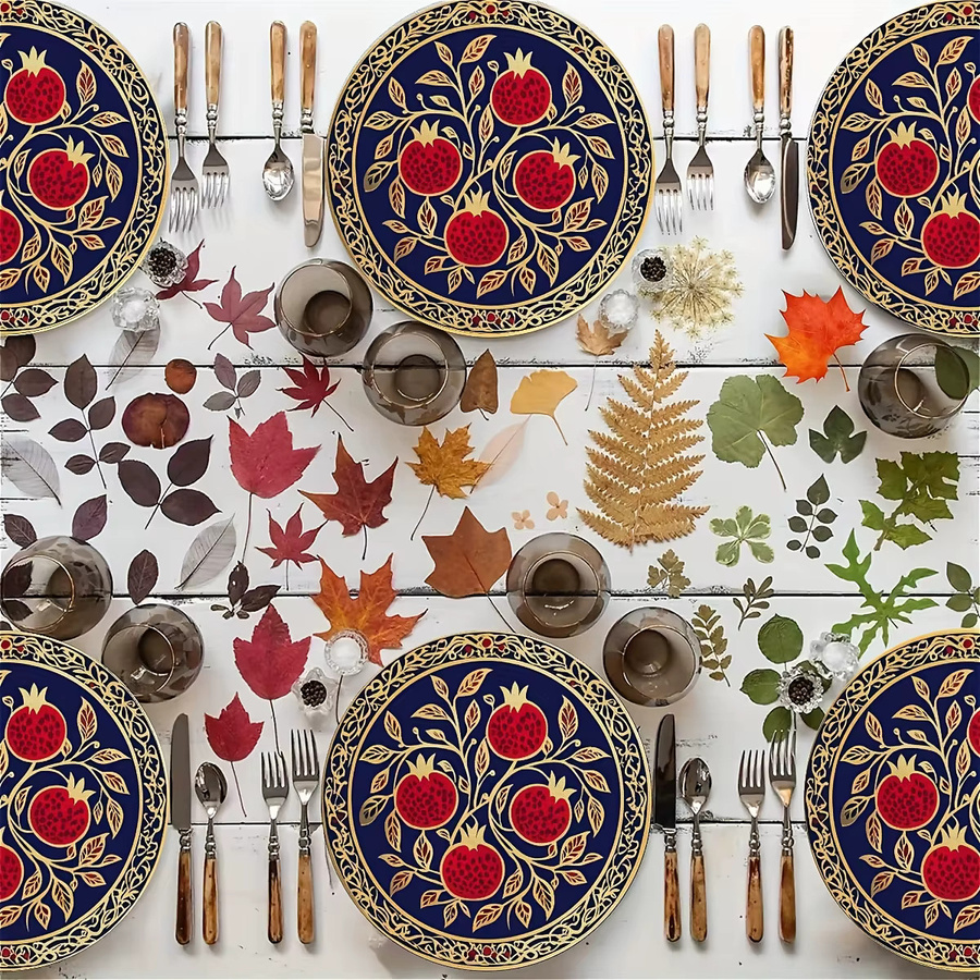VIKAMA 6-teiliges Vintage-Tischset mit Granatapfel-Design in Multicolor - Bild 3
