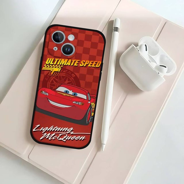 Binchi Health Electronics Cars Lightning McQueen Handyhülle für iPhone 11 bis iPhone 17 Pro Max in Schwarz und Rot - Bild 1