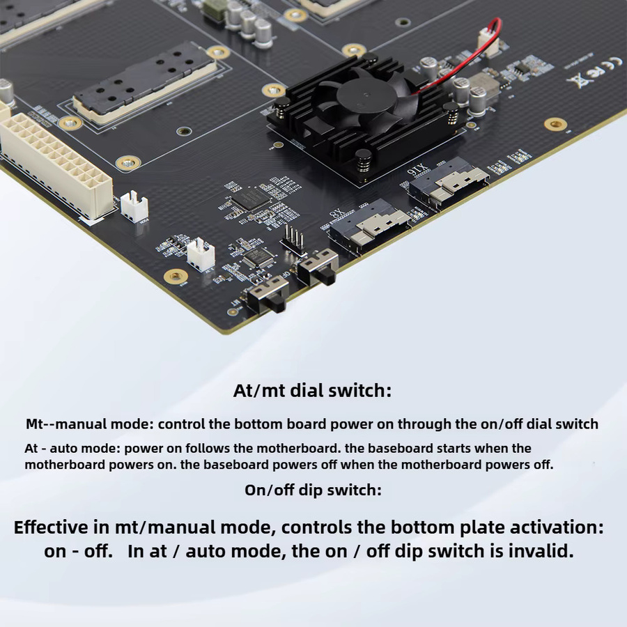 NVIDIA SXM2 NVLink 300G 4-Port 4-Wege Dual-Card Dual-Channel Pass-Through Erweiterungs-Backplane Adapterkarte in Schwarz - Bild 4