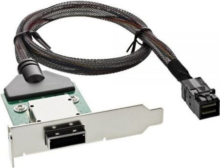 InLine SFF-8088 zu SFF-8643 Adapter in Schwarz und Silber (27656A) - Bild 1