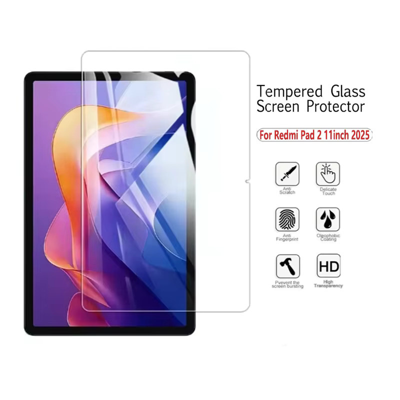 2er-Set Gehärtetes Glas Screen Protector für Xiaomi Redmi Pad 2 11 Zoll 2025, HD Transparent, 9H Anti-Scratch Schutzfolie - Bild 2